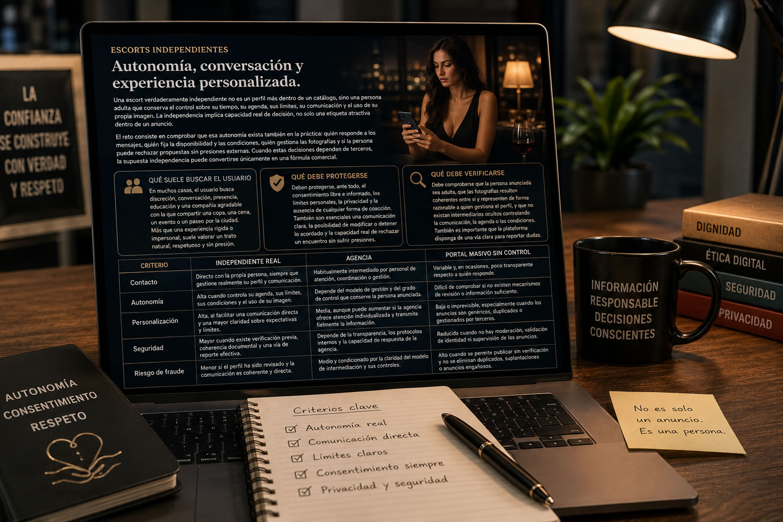 Weergave van onafhankelijke profielen en persoonlijke autonomie