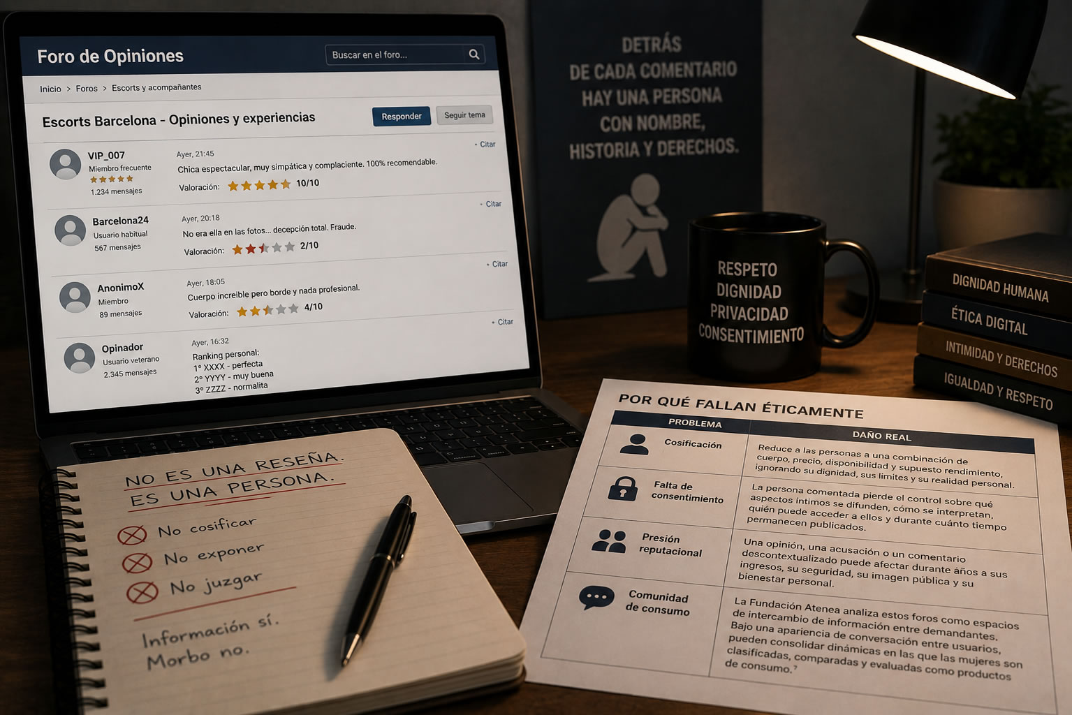 Weergave van de privacyrisico's op escortforums