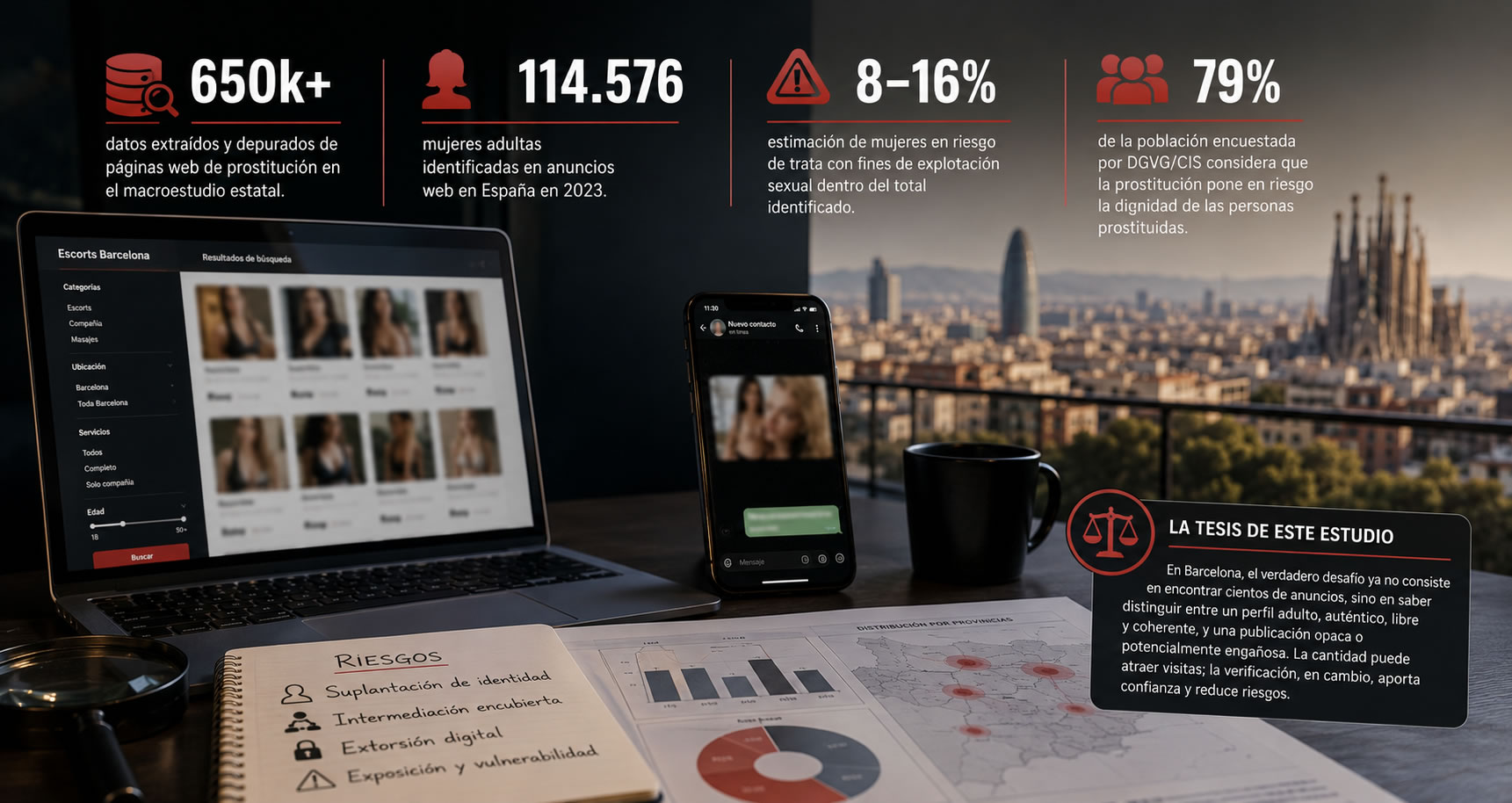 Weergave van de digitale sector van volwassenenbegeleiding in Barcelona